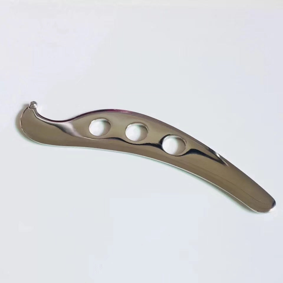 Gua-Sha Stainless Steel Bird Shape with 3 holes