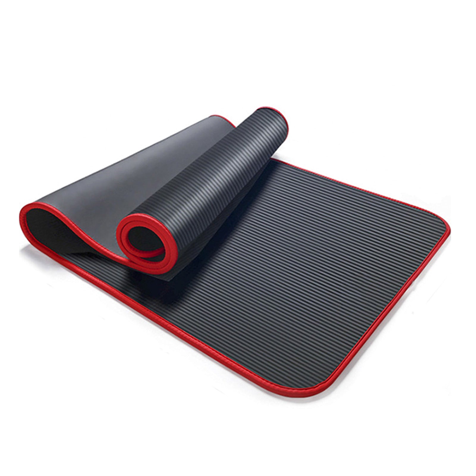 NBR yoga mat 1 cm with red sewing
