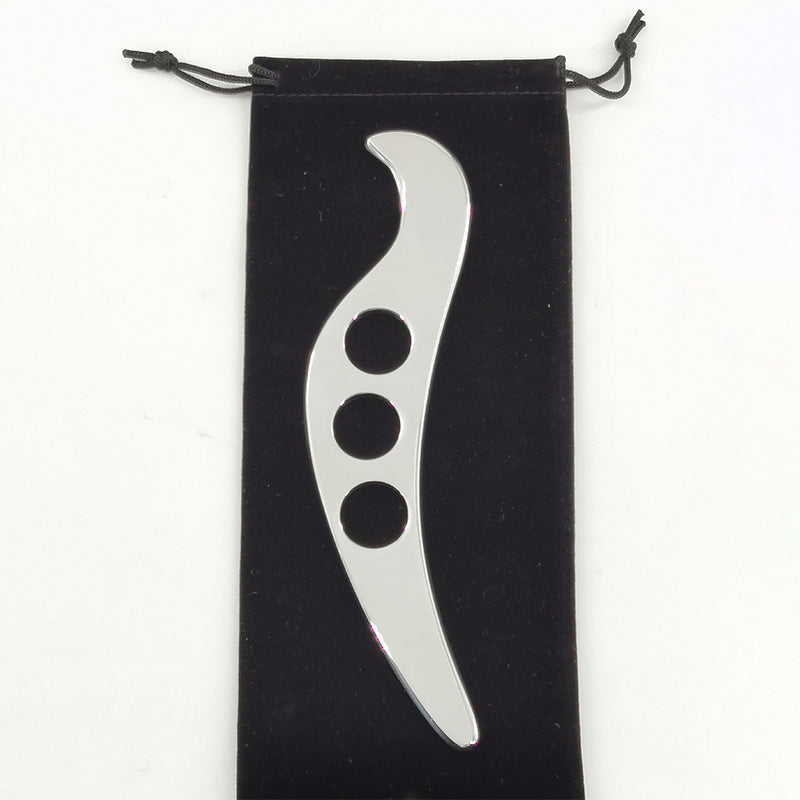 Gua-Sha Stainless Steel Bird Shape with 3 holes