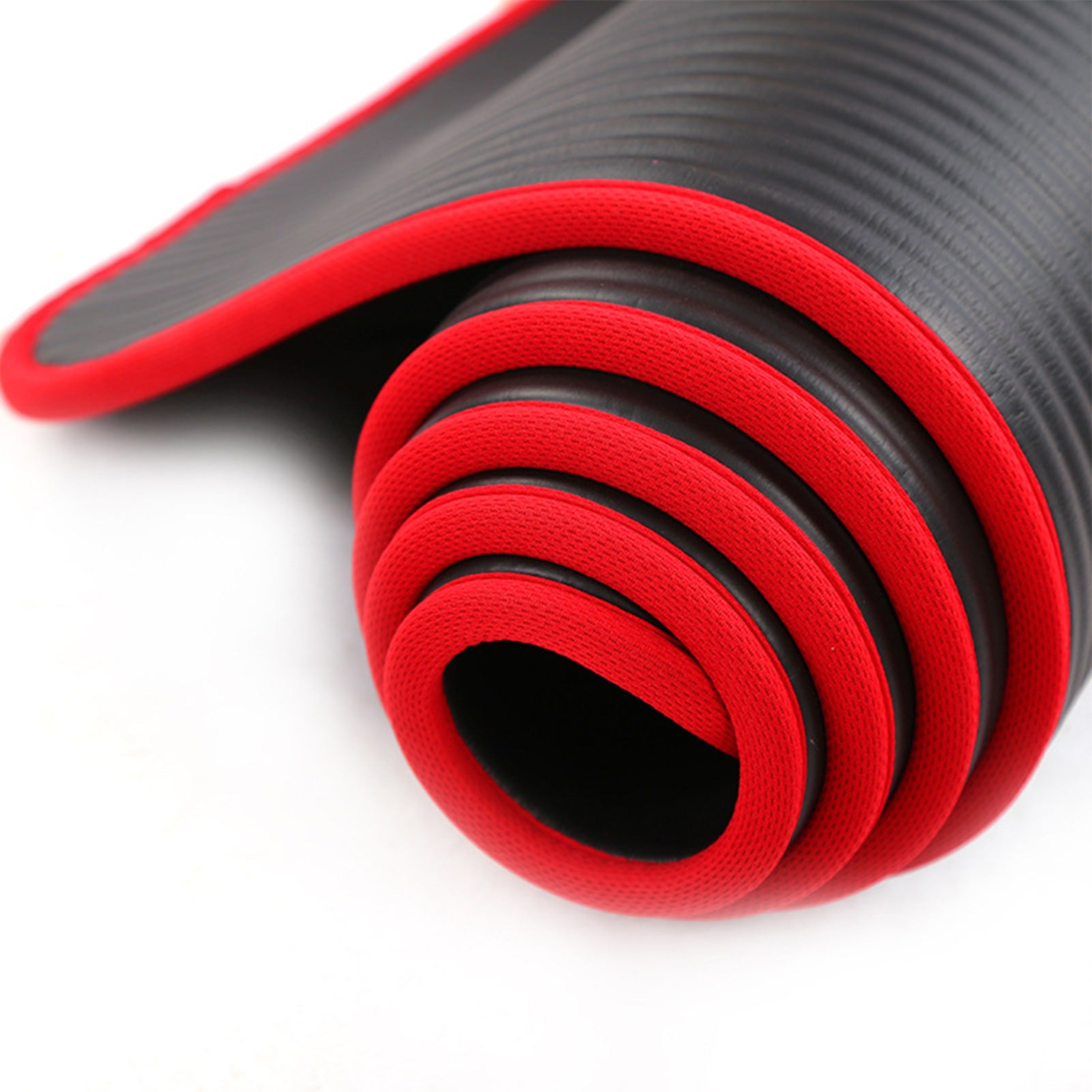 NBR yoga mat 1 cm with red sewing