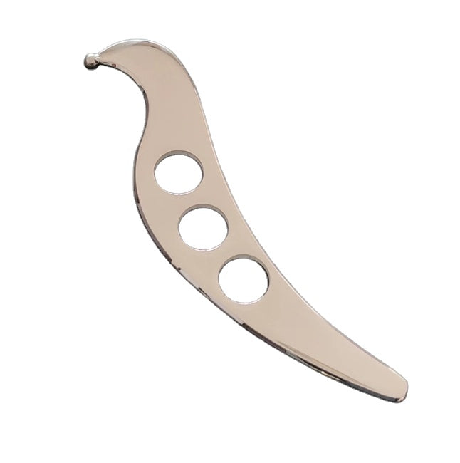 Gua-Sha Stainless Steel Bird Shape with 3 holes small