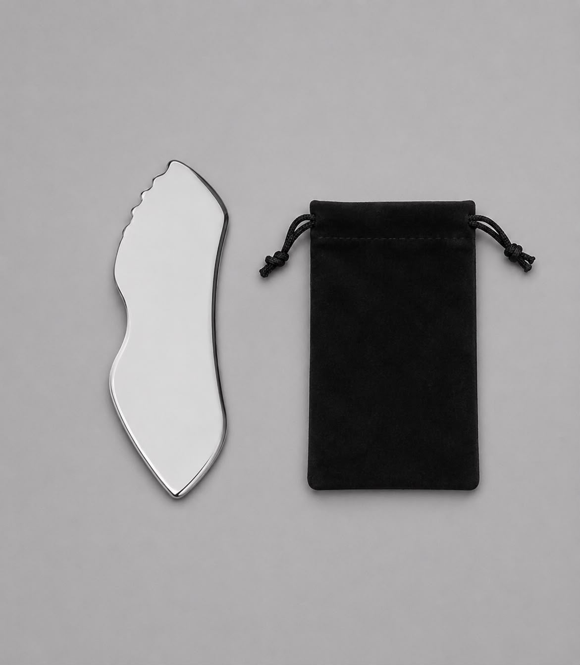 Stainless gua sha lip shape